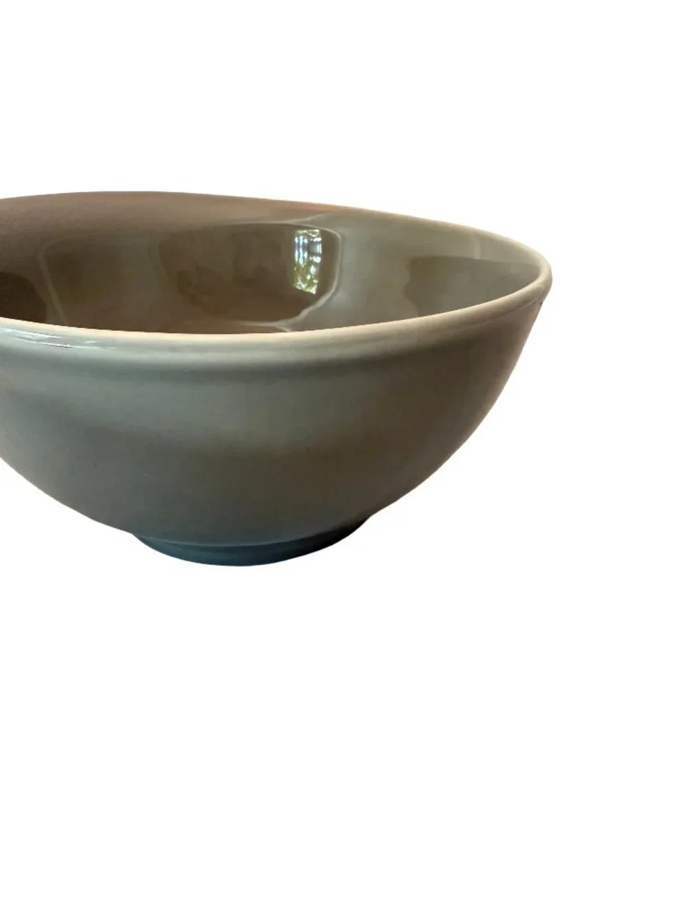 Williams Sonoma Gray Oval Ceramic Batter Bowl Pouring Spout Stoneware Prep